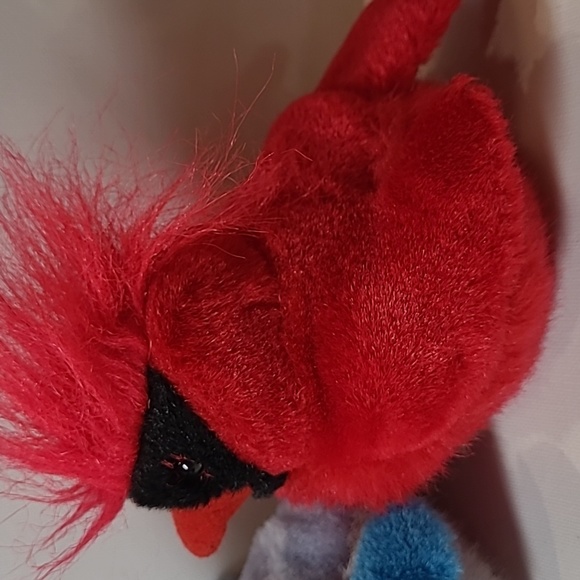Vintage K&M international plush puppet cardinal and Blue jay bird stuffed toy - Picture 4 of 6